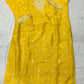 Yellow Maheshwari Silk Suit with Silver Jari Work & Parrot Contrast Dupatta