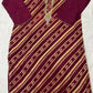 Maroon Opada Silk Suit Set with Banarasi Work & Chiffon Dupatta