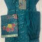 Bottle Green Opada Silk Suit Set with Sippi Work & Printed Tissue Dupatta