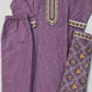 Mob Dupin Silk Threadwork Suit Set with Jaal Dupatta