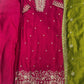 Rani & Parrot Chinon Silk Suit Set with Sippi & Jury Work