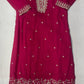 Rani & Parrot Chinon Silk Suit Set with Sippi & Jury Work