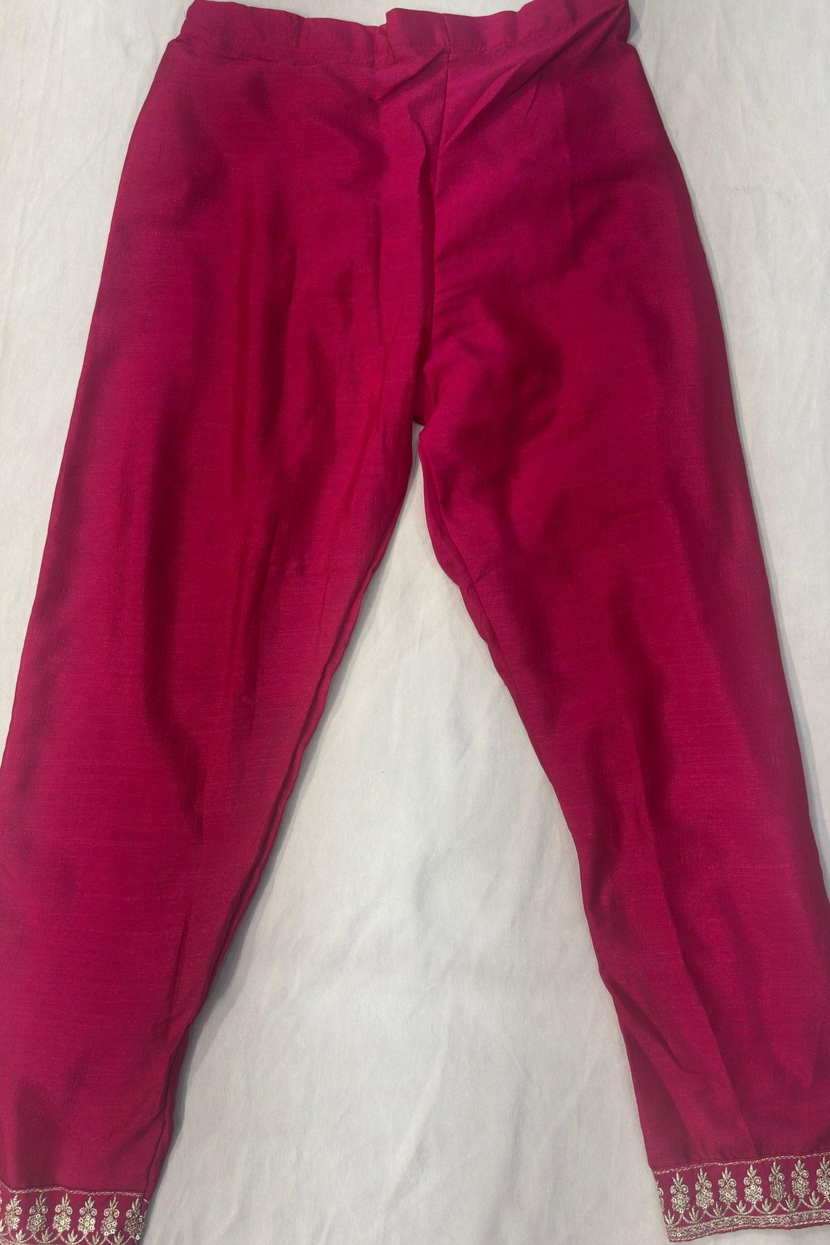 Rani & Parrot Chinon Silk Suit Set with Sippi & Jury Work