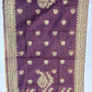 Wine Banarasi Silk 3-Piece Suit Set