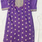 Purple Silk Suit Set with Antique & Banarasi Work
