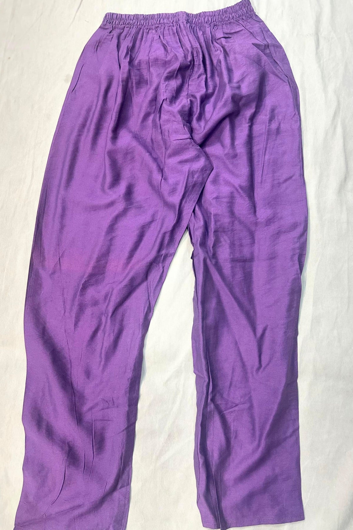 Purple Silk Suit Set with Antique & Banarasi Work