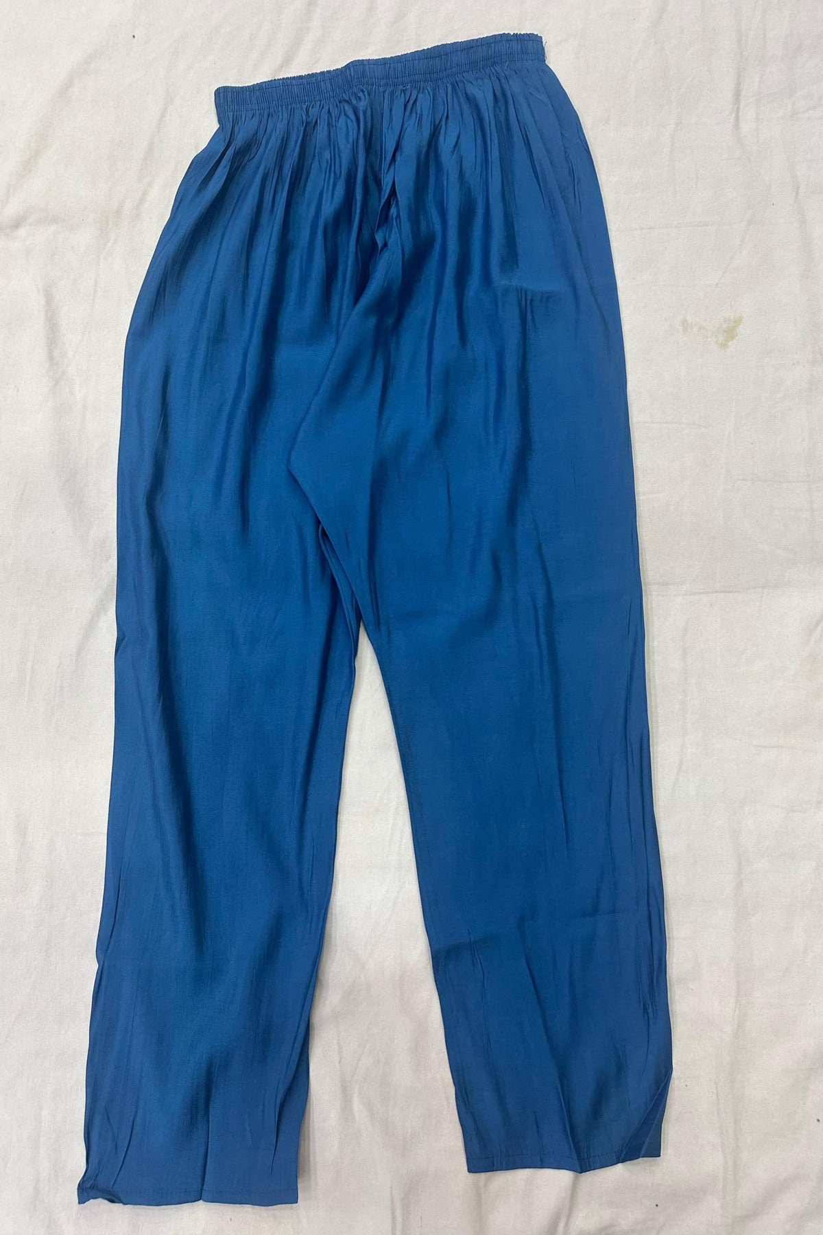 Denim Blue Silk Suit with Sippi Work & Taby Silk Dupatta