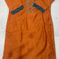 Light Orange Soft Silk Suit Set with Sippi Work & Kalamkari Dupatta