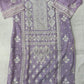 Lavender Burberry Suit Set with Silver Jari & Sippi Work