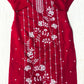Hot Pink Musleen Silk Suit Set with White Sippi Work & Tissue Dupatta