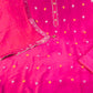 Rani Pink Silk Suit with Bandhni Booti & Pure Chiffon Dupatta