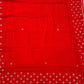 Pure Crape Blood Red Handwork Suit Set
