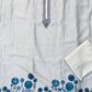 Ash Grey Linen Cotton Printed 3-Piece Suit Set