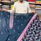 Black & Pink Linen Cotton Suit Set with Printed Dupatta