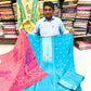 Peacock Green Silk Suit Set with Organza Dupatta