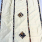 Navy Blue Printed Ruby Cotton Suit Set with Mirror Work & Golden Patchwork Dupatta