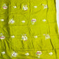 Parrot Green Printed Shirt with Threadwork Dupatta Set