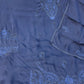 Navy Blue Organza Pearl Work Suit Set