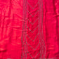 Carrot Colour Crape Handwork Suit Set with Chinon Dupatta