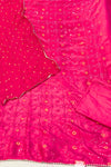 Elegant Silk Bandhani & Sippi Work Suit Set with Butter Crepe Bottom & Dupatta
