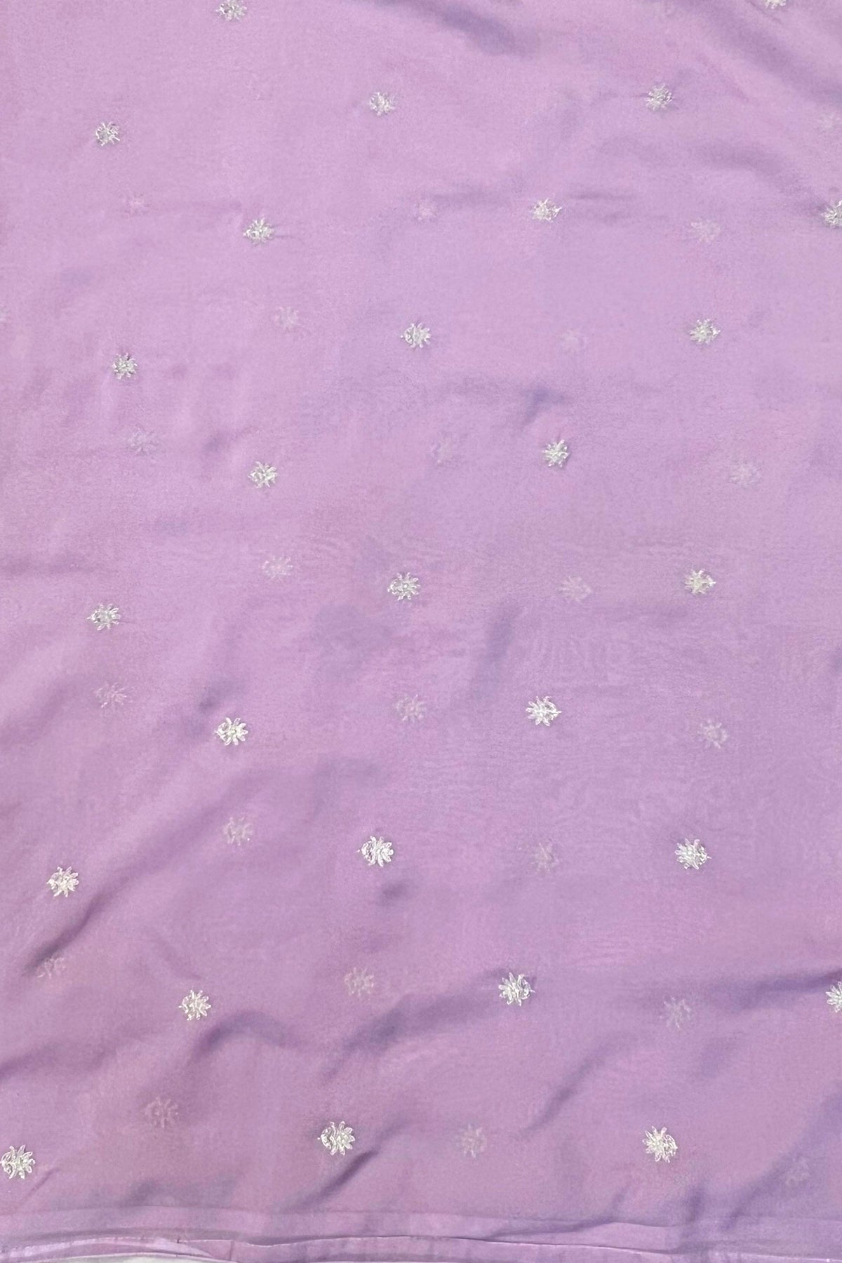 Lavender Organza Embroidered Suit Set