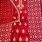 Mehroon Kosa Silk Banarasi Work Suit Set with Chiffon Dupatta
