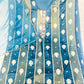 Peacock Blue Silk Suit Set with Patch Work & Stone-Detailed Chiffon Dupatta