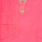 Carrot Silk Suit with Kundan Neck Work & Chiffon Dupatta
