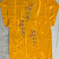 Yellow Handwork Crape Shirt with Butter Crape Bottom & Contrast Chiffon Dupatta