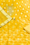 Elegant Silk Handwork Suit Set with Banarasi Dupatta
