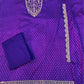Elegant Silk Shirt & Plain Silk Bottom with Georgette Dupatta – Thread & Sippi Work