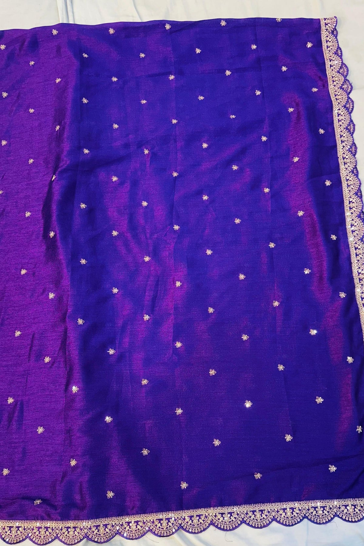 Elegant Silk Shirt & Plain Silk Bottom with Georgette Dupatta – Thread & Sippi Work