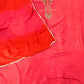 Carrot Silk Suit with Kundan Neck Work & Chiffon Dupatta
