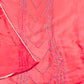 Carrot Colour Crape Handwork Suit Set with Chinon Dupatta