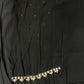 Dark Grey Pure Crape Handwork Suit Set with Chinon Dupatta