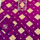 Royal Purple Diamond-Pattern Embroidered Unstitched Suit with Matching Dupatta